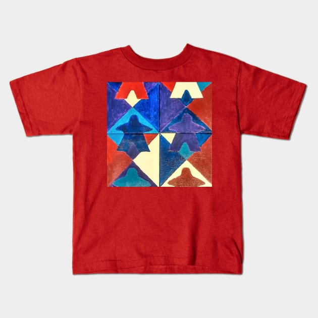 4 Split Meeps Kids T-Shirt by Zenanigans